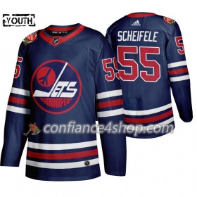 Adidas Maillot de Hockey Winnipeg Jets Mark Scheifele 55 Adidas 2019 Heritage Classic Navy Authentic - Enfant
